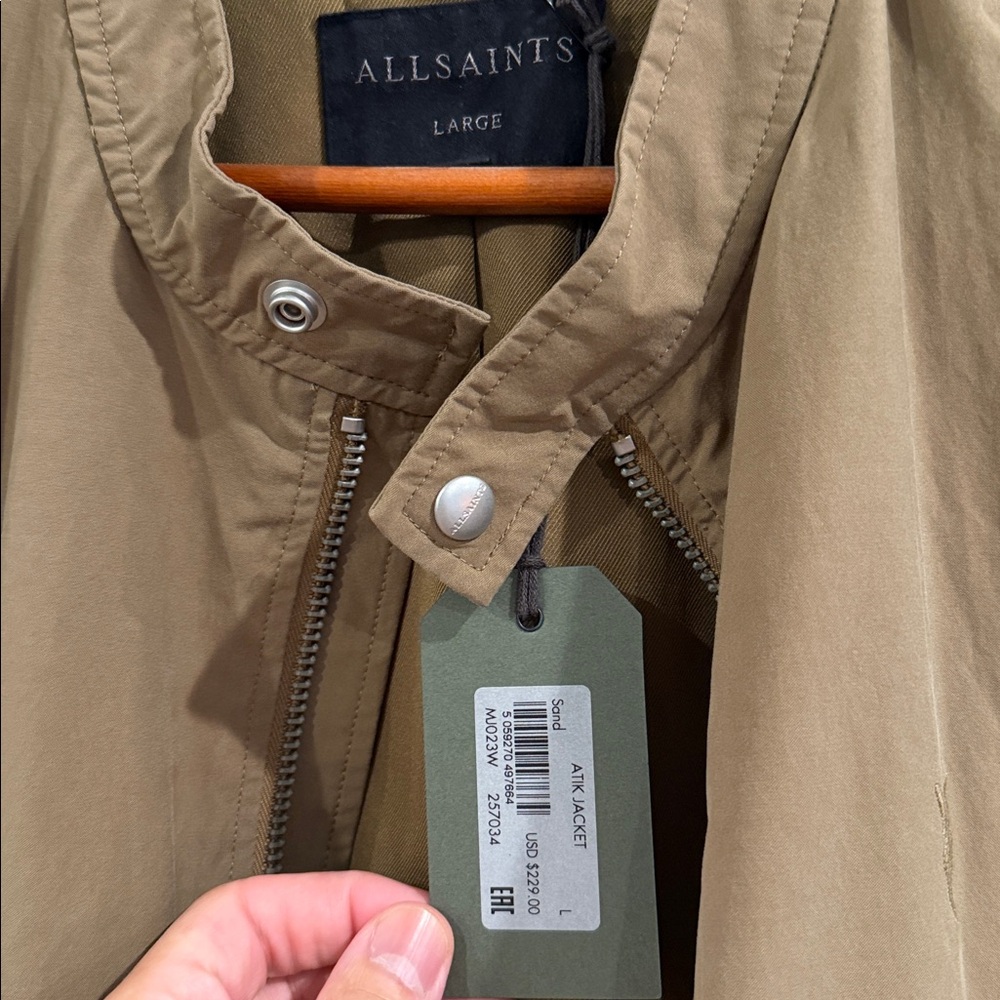 All Saints Atik Jacket — Sand, Size Large (New With Tags) - Picture 2 of 4